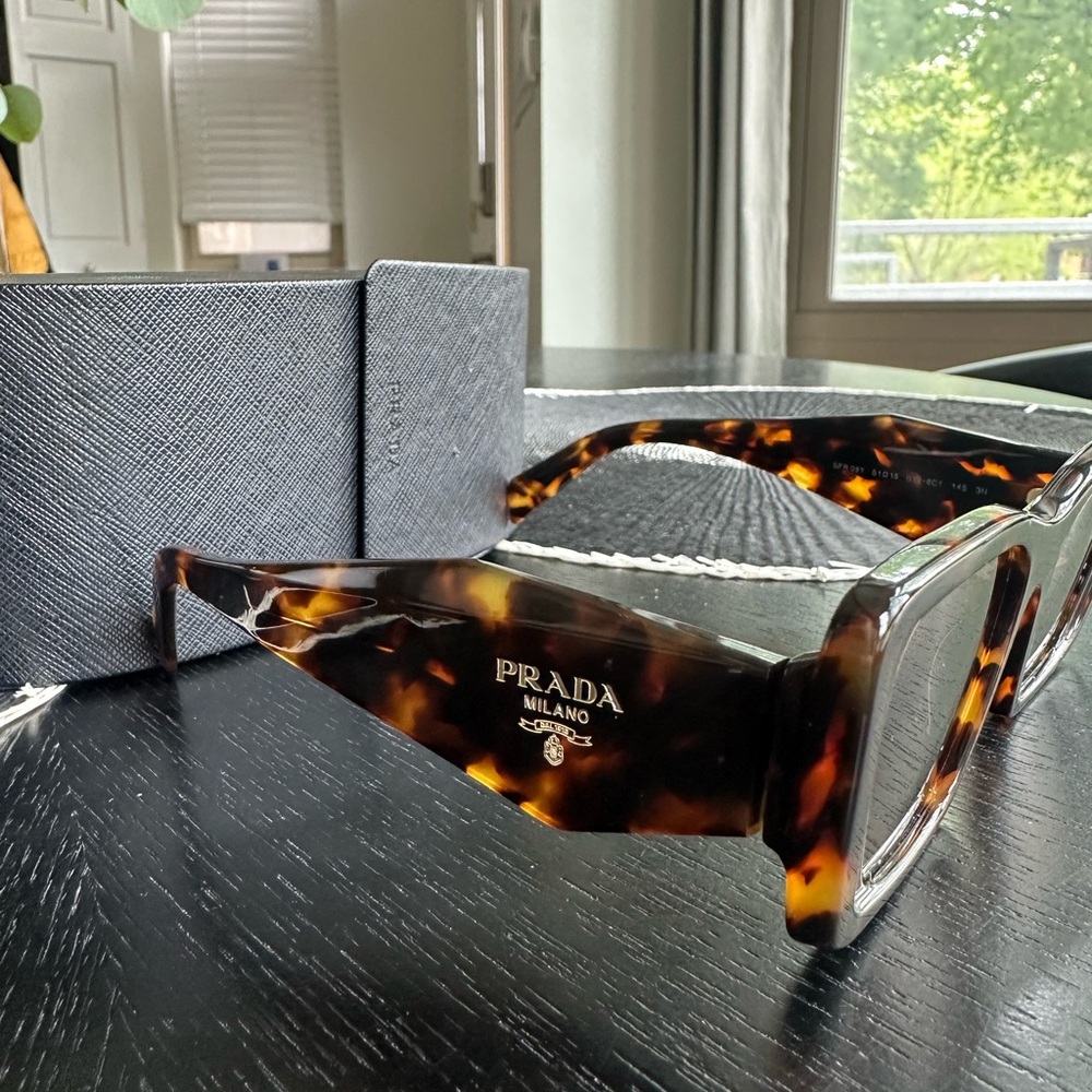 Prada Brown Tortoiseshell Sunglasses - image 3
